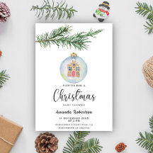 Vinter gren med leksak babydusch