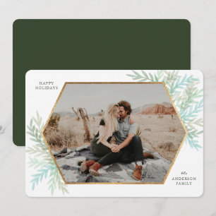 Vinter-Grenar Modern Helgdag-fotokort Inbjudningar