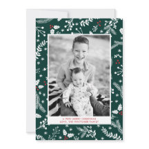 Vinter Gröna Bär Jul Fruktkort