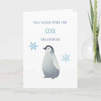 Vinter Groomsman Frieri kort