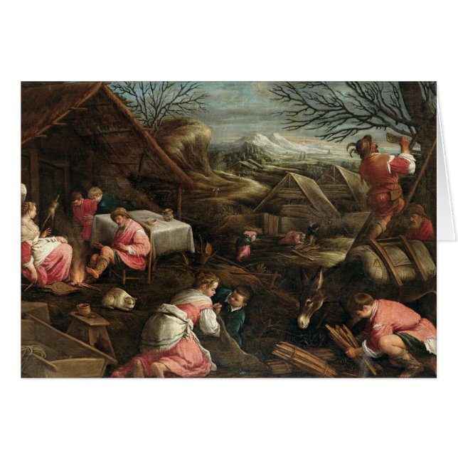 Vinter Hälsningskort (Framsidan Horizontal)