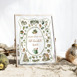 Vinter-Hett Chocolate Pub Baby Shower Poster