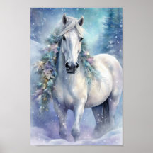 Vinter Horse with Flowers