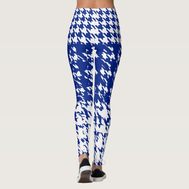 Vinter Houndstooth för blåttvitsverige Leggings (Baksida)
