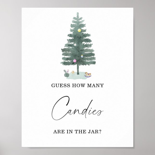 Vinter hur många godisar Poster (Framsidan)