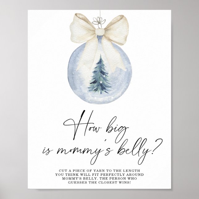 Vinter hur stor är mammans mage spelplansaffisch poster (Framsidan)