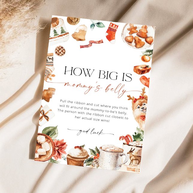 Vinter Hur stor är mammas mage Bebis-babyshowerlek (Skapare uppladdad)