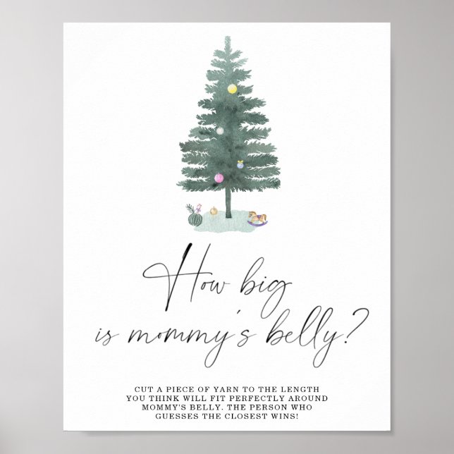 Vinter hur stor är mammas mage spelplanschen poster (Framsidan)