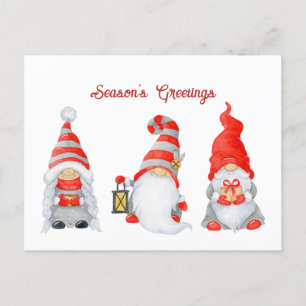 Vinter Hygge Cute Julgryn Helg Vykort