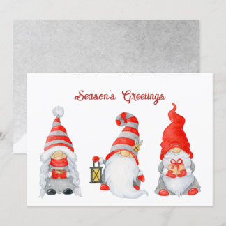 Vinter Hygge Söta Jul Tomtar Julkort