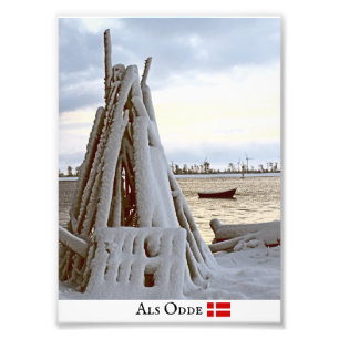 Vinter i Als Ode/Danmark Photo Print! Fototryck