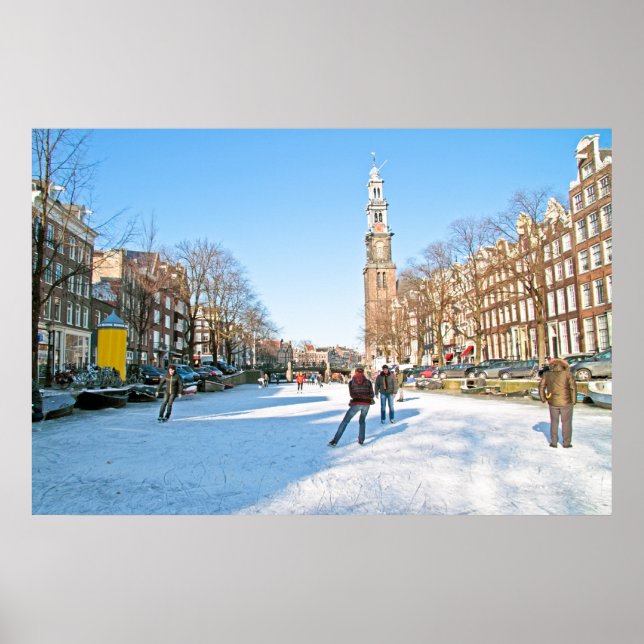 Vinter i Amsterdam Nederländerna Poster (Framsidan)