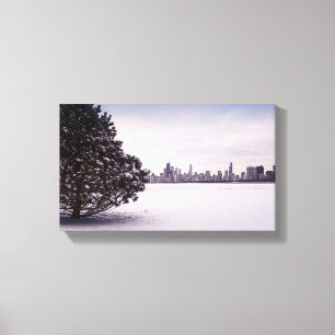 Vinter i Chicago - Canvastryck