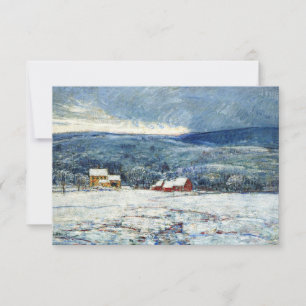 Vinter i Connecticut Hills (av Childe Hassam) Kort