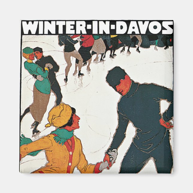 Vinter i Davos Magnet (Framsidan)