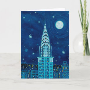 Vinter i det New York City kortet Helgkort