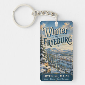 Vinter i Fryeburg Maine rektangel akryl