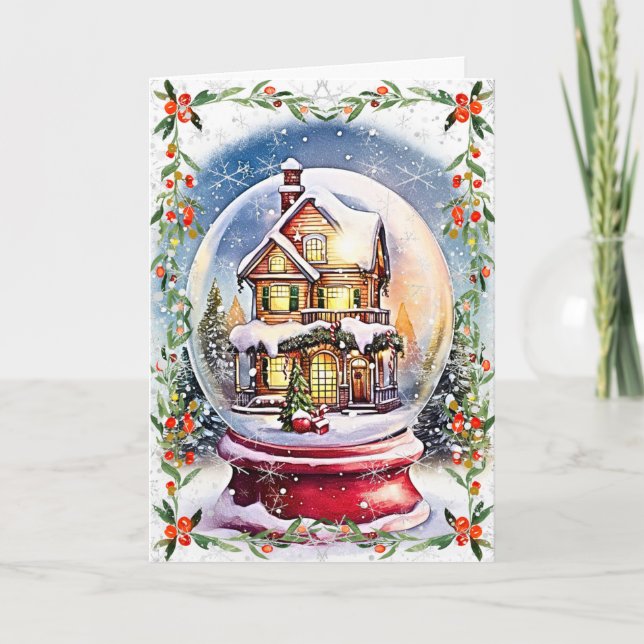 Vinter i Globe: God jul Kort (Framsida)