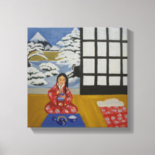 Vinter i Japan Canvastryck