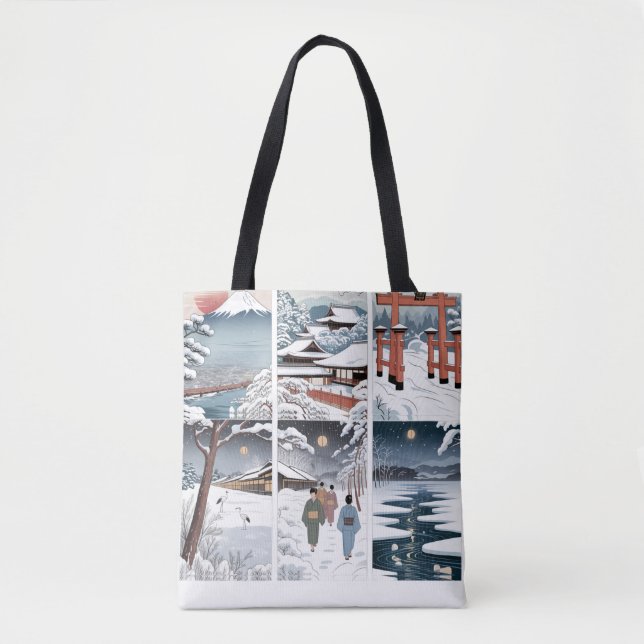 Vinter i Japan Tröja Tygkasse (Framsida)