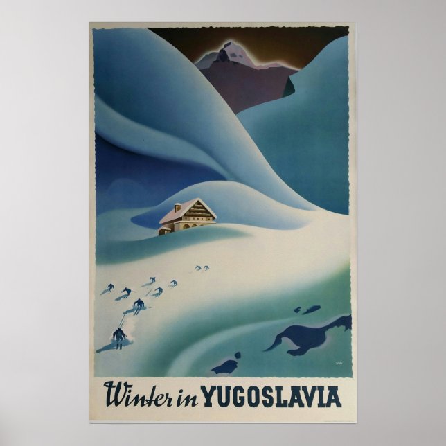 Vinter i Jugoslavien, poster i Ski (Framsidan)