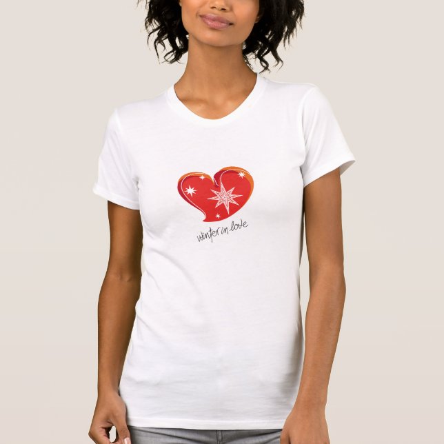 vinter i kärlek-Röd T-Shirt (Framsida)