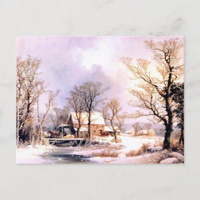 Vinter i landet, Den gamla kvarnen Vykort (Framsida)