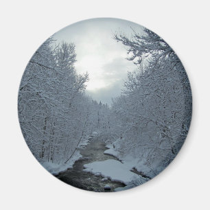 Vinter i Maine Magnet