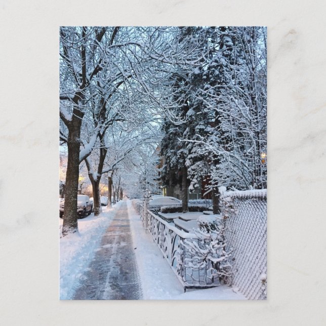Vinter i Montreal Vykort (Framsida)