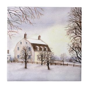 Vinter i New England av Farida Greenfield Kakelplatta