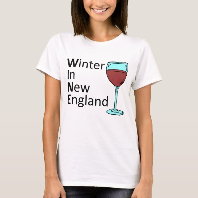 Vinter i New England VIN Tee Shirt (Framsida)