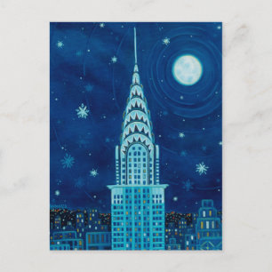 Vinter i New York City Postcard Vykort