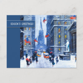 Vinter i New York. Julvykort Helg Vykort