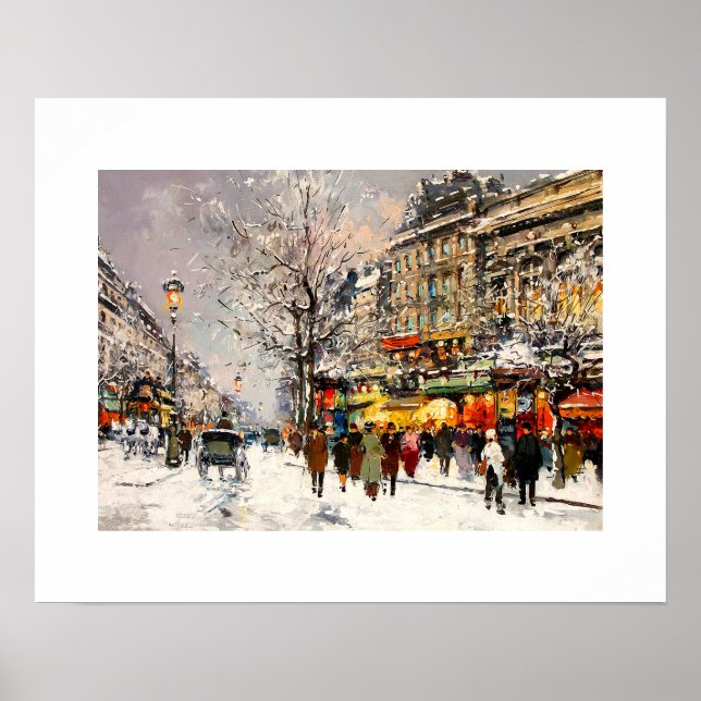 Vinter i Paris. Fin konst Poster (Framsidan)
