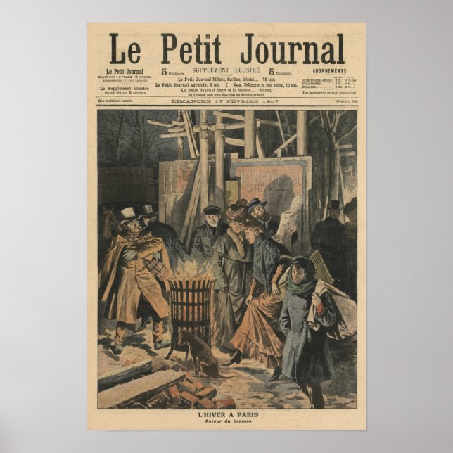 Vinter i Paris, runt brazieran Poster (Framsidan)