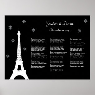 Vinter i Paris-sjökort Poster