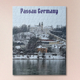 Vinter i Passau, Tyskland Jigszawa Puzzle Pussel