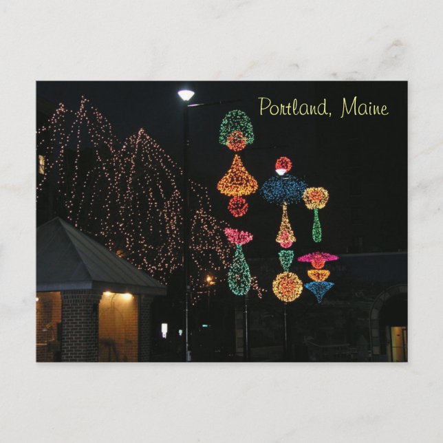 Vinter i Portland, Maine Vykort (Framsida)