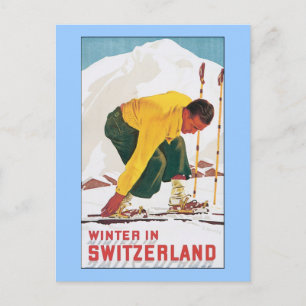 Vinter i Schweiz Vykort