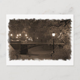 Vinter i sepiatoner vykort