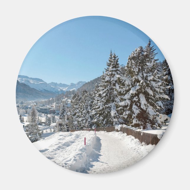 Vinter i St. Moritz Magnet (Framsidan)