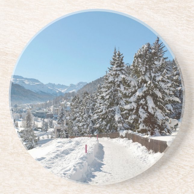 Vinter i St. Moritz Underlägg Sandsten (Framsidan)