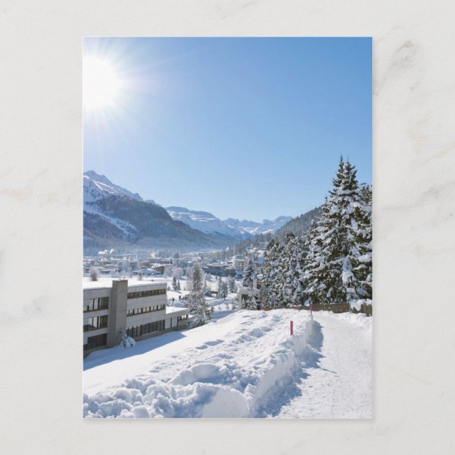 Vinter i St. Moritz Vykort (Framsida)