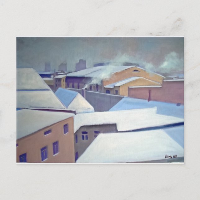 "Vinter i Tallinn ", Vykort (Framsida)