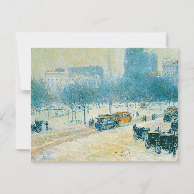 Vinter i Union Square av Frederick Childe Hassam (Framsida)