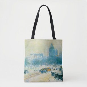 Vinter i Union Square av Frederick Childe Hassam Tygkasse