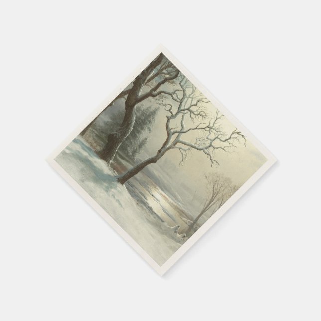 Vinter i Yosemite av Albert Bierstadt Pappersservett (Hörn)