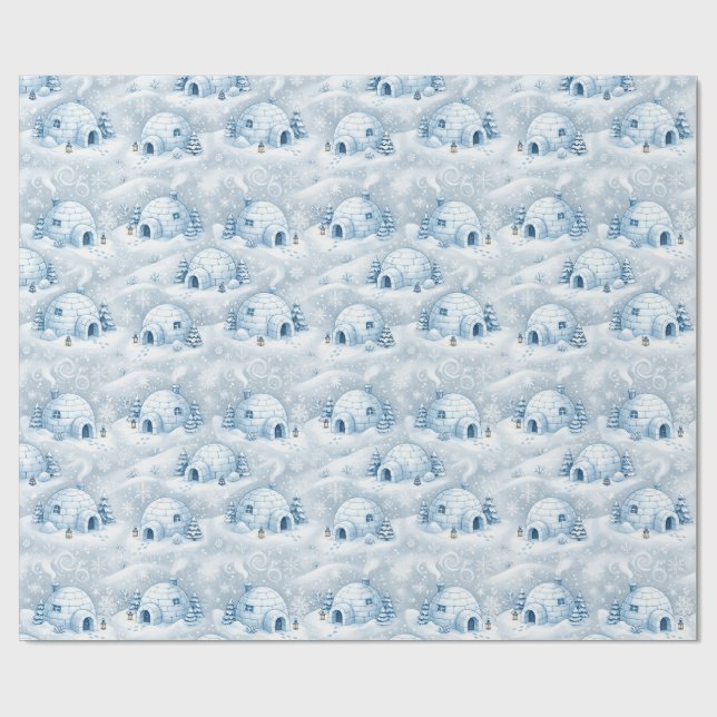 Vinter Igloo By Snow Mönster Presentpapper (Platt)