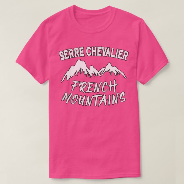 Vinter in Fransk Serre Chevalier T Shirt (Design framsida)