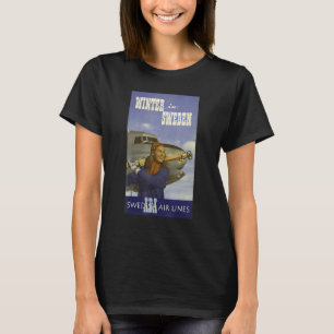 Vinter in Sverige Swedish Airlines Travel Female P T Shirt